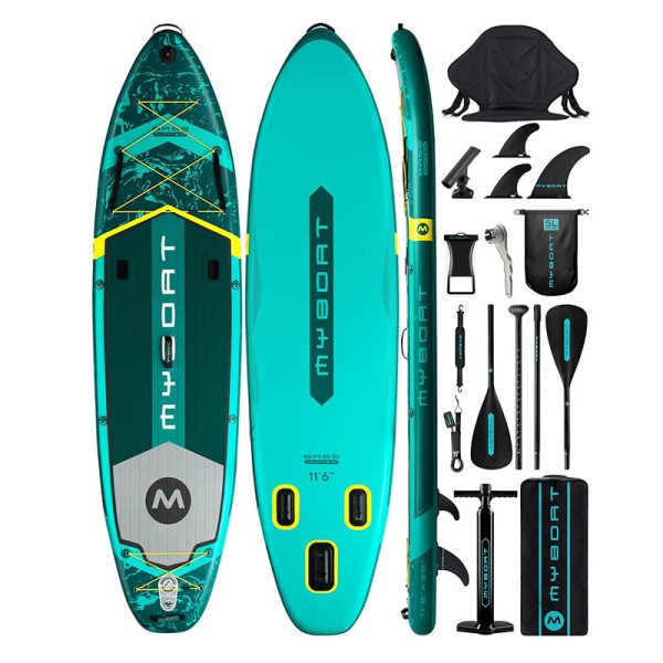 پدل بورد بادی مای بُت MYBOAT Bass Hunter-PRO-Green 11'6" Inflatable SUP